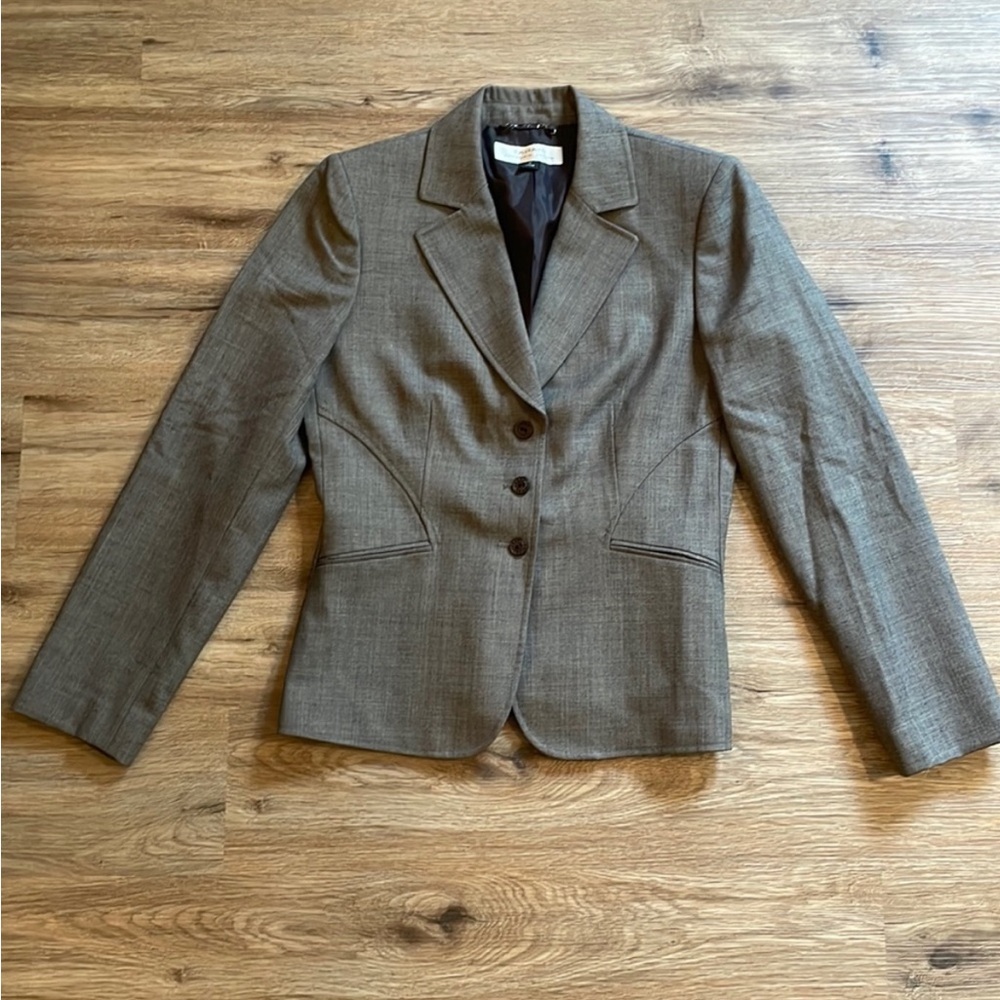 Tahari Grey Tailored Blazer